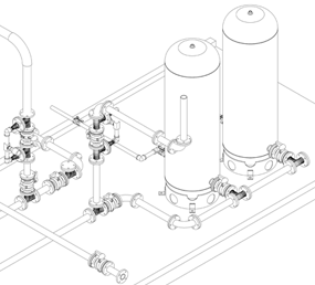 R&D plant apparatus CAD drawing