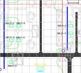 Building services CAD drawing plan