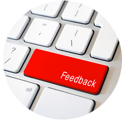 Osborn Design client feedback - Computer keyboard with feedback button